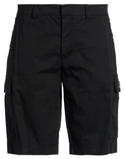 Iceberg Man Shorts & Bermuda Shorts Black Size 38 Cotton, Elastane