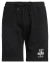 Iceberg Man Shorts & Bermuda Shorts Black Size Xxl Cotton In Black
