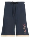 Iceberg Man Shorts & Bermuda Shorts Midnight Blue Size S Cotton, Polyester In Blue