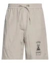 Iceberg Man Shorts & Bermuda Shorts Taupe Size 36 Cotton In Grey