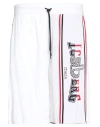 Iceberg Man Shorts & Bermuda Shorts White Size 3xl Cotton, Polyamide, Elastane In White