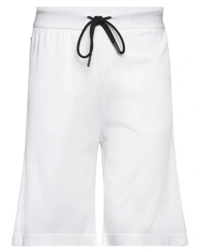 Iceberg Man Shorts & Bermuda Shorts White Size L Cotton, Polyamide, Elastane In Multi
