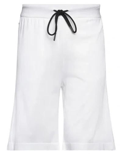 Iceberg Man Shorts & Bermuda Shorts White Size L Cotton, Polyamide, Elastane