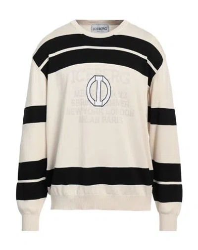 Iceberg Man Sweater Beige Size L Cotton