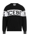 Iceberg Man Sweater Black Size 3xl Cotton