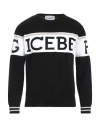 Iceberg Man Sweater Black Size S Cotton In Black