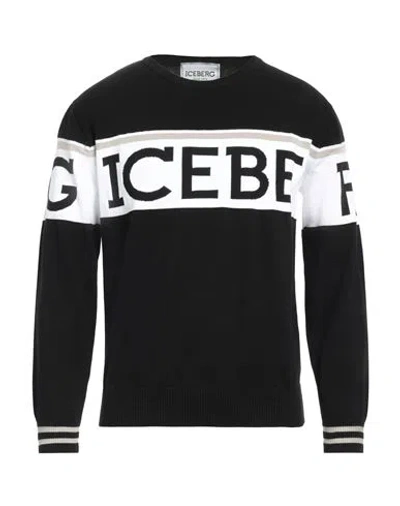 Iceberg Man Sweater Black Size S Cotton
