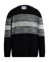 Iceberg Man Sweater Black Size L Wool, Polyamide In Black