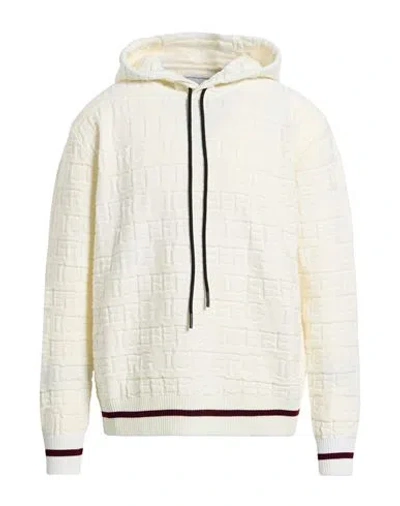 Iceberg Man Sweater Cream Size L Virgin Wool, Cotton In Neutral