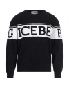 Iceberg Man Sweater Midnight Blue Size 3xl Cotton In Blue