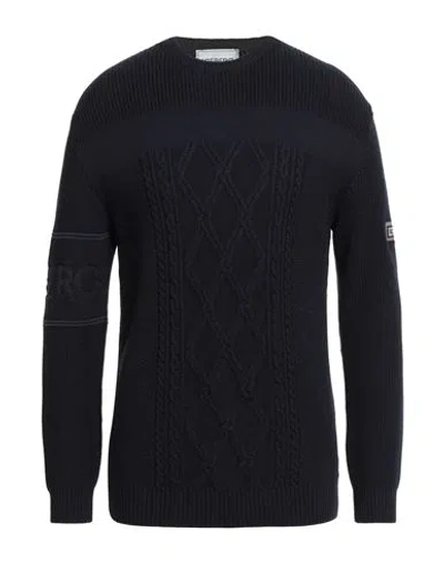 Iceberg Man Sweater Midnight Blue Size M Acrylic, Wool, Polyamide In Black