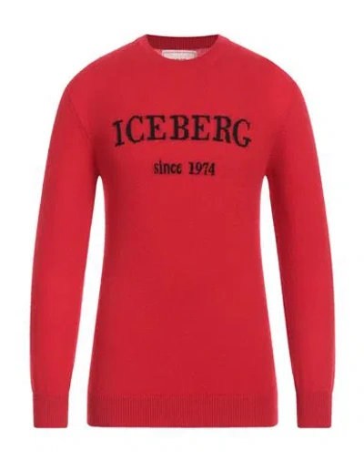 Iceberg Man Sweater Red Size M Cashmere In Red