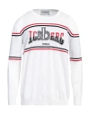 Iceberg Man Sweater White Size 3xl Cotton In White