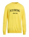 Iceberg Man Sweater Yellow Size Xxl Cashmere In Yellow