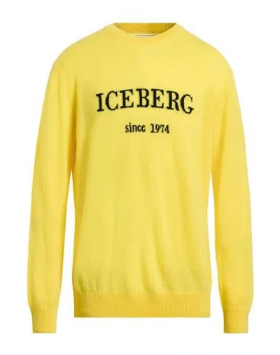 Iceberg Man Sweater Yellow Size Xxl Cashmere