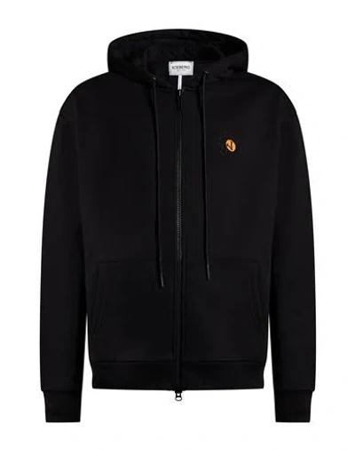 Iceberg Man Sweatshirt Black Size L Cotton