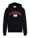 Iceberg Man Sweatshirt Black Size Xl Cotton In Black