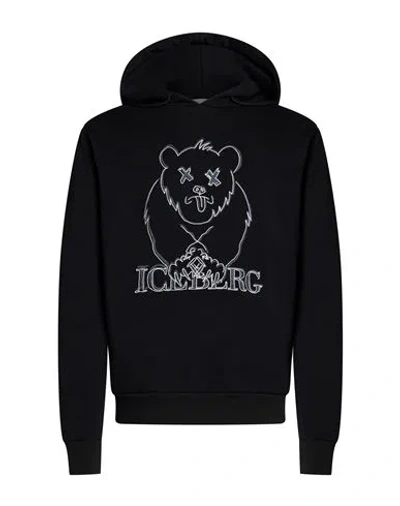 Iceberg Man Sweatshirt Black Size Xxl Cotton