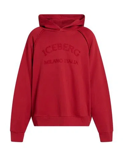Iceberg Man Sweatshirt Brick Size Xl Cotton In Red