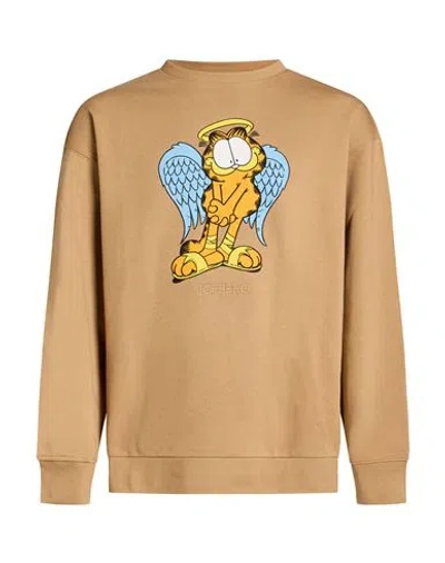 Iceberg Man Sweatshirt Camel Size Xl Cotton, Polyester In Neutral