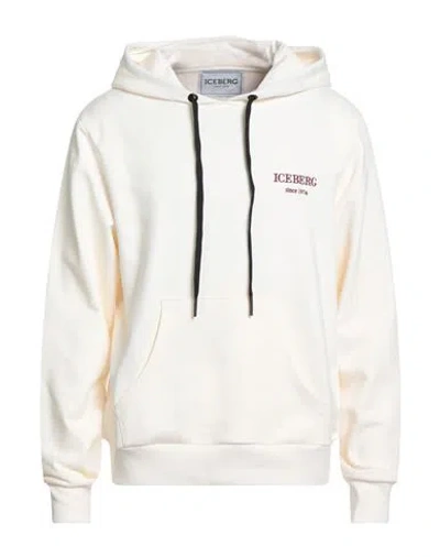 Iceberg Man Sweatshirt Cream Size S Cotton In White