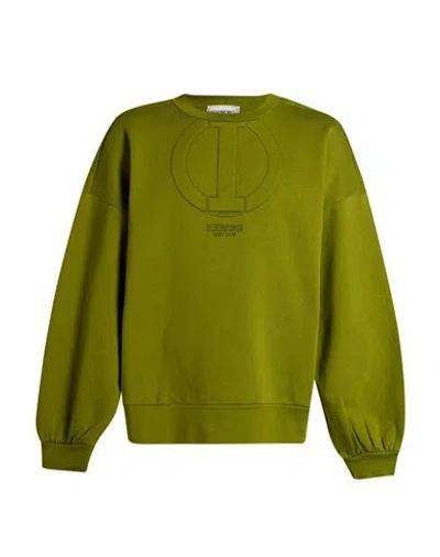 Iceberg Man Sweatshirt Green Size Xl Cotton