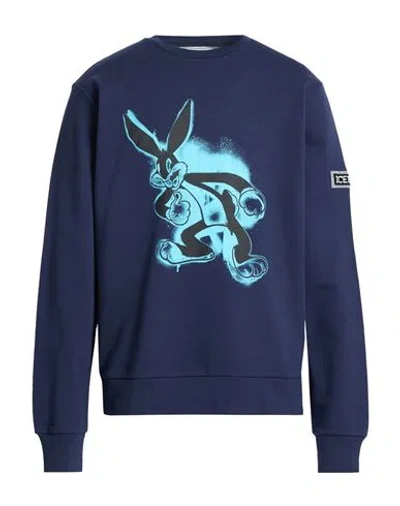 Iceberg Man Sweatshirt Navy Size Xl Cotton In Blue