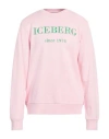 Iceberg Man Sweatshirt Pink Size M Cotton, Polyester In Pink