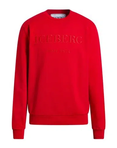 Iceberg Man Sweatshirt Red Size L Cotton