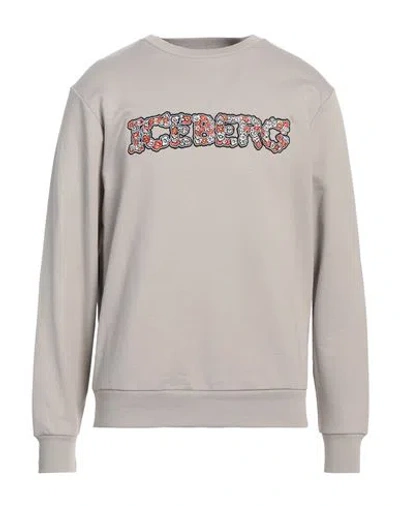 Iceberg Man Sweatshirt Taupe Size 3xl Cotton, Polyester In Grey