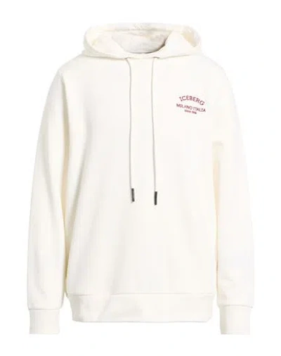 Iceberg Man Sweatshirt White Size Xxl Cotton, Polyester