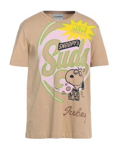 Iceberg Man T-shirt Beige Size 3xl Cotton