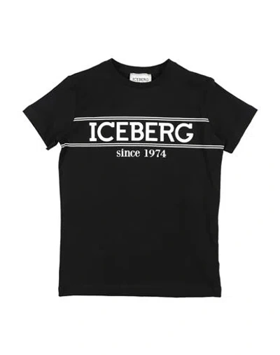 Iceberg Man T-shirt Black Size 10 Cotton