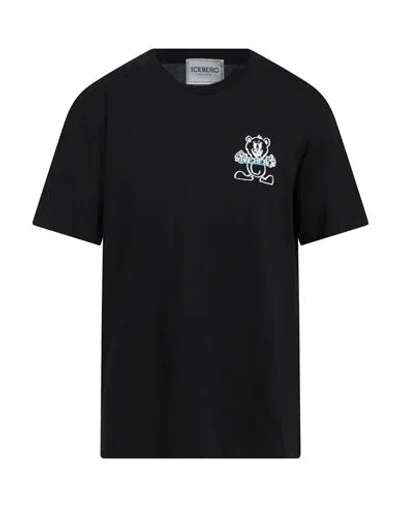 Iceberg Logo-print Cotton T-shirt In Black