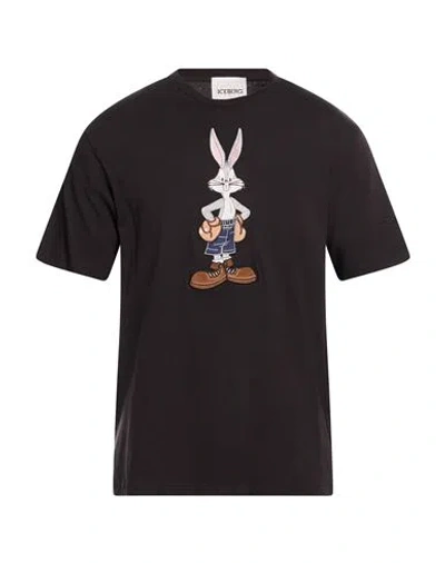 Iceberg Man T-shirt Black Size 3xl Cotton In Blue