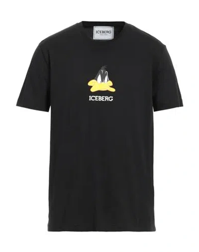 Iceberg Man T-shirt Black Size L Cotton