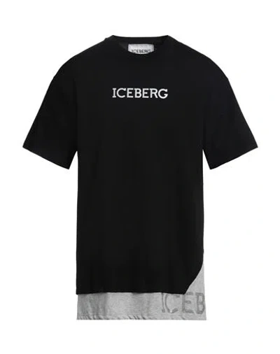 Iceberg Man T-shirt Black Size M Cotton