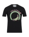 Iceberg Man T-shirt Black Size Xl Cotton In Black