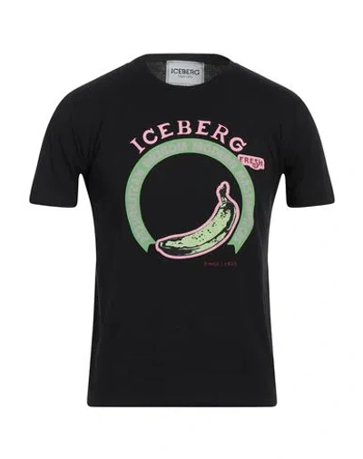 Iceberg Man T-shirt Black Size Xl Cotton