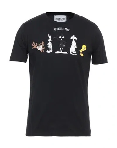 Iceberg Man T-shirt Black Size Xl Cotton