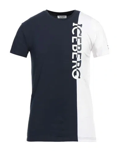 Iceberg Vertical Logo T-shirt In Blue