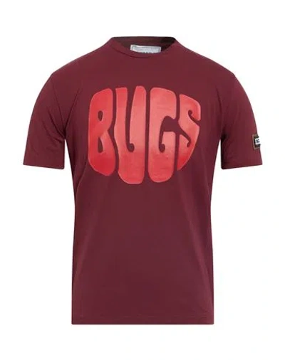 Iceberg Man T-shirt Burgundy Size Xxl Cotton, Elastane In Red
