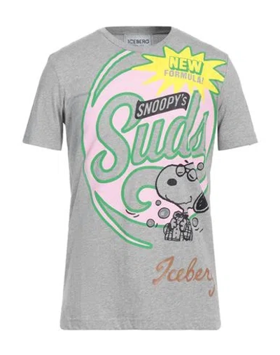Iceberg Man T-shirt Grey Size Xl Cotton