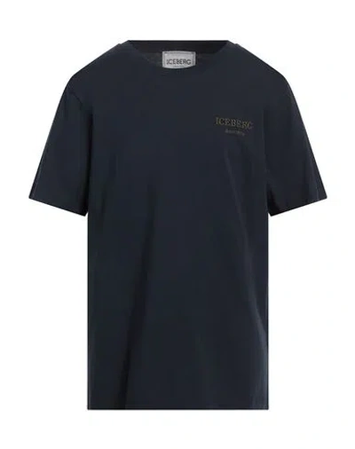 Iceberg Man T-shirt Midnight Blue Size 3xl Cotton, Polyester