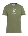 Iceberg Man T-shirt Military Green Size L Cotton In Green