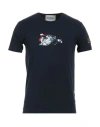 Iceberg Man T-shirt Navy Blue Size Xxl Cotton, Elastane