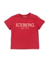 Iceberg Man T-shirt Red Size 18 Cotton