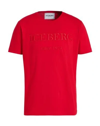 Iceberg Man T-shirt Red Size L Cotton