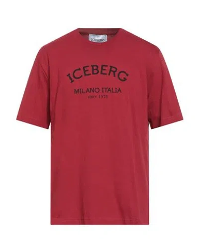 Iceberg Man T-shirt Red Size M Cotton