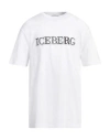 Iceberg Man T-shirt White Size 3xl Cotton, Polyester In White